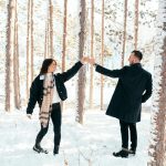 layered engagement photo outfits